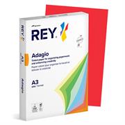 CARTA COLORATA ROSSO INTENSO REY ADAGIO A3 80 GRAMMI 500 FOGLI
