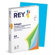 CARTA COLORATA AZZURRO INTENSO REY ADAGIO A3 80 GRAMMI 500 FOGLI