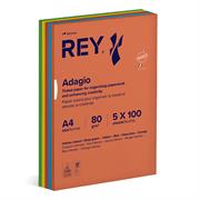 CARTA COLORATA MIX INTENSO REY ADAGIO A4 80 GRAMMI 500 FOGLI