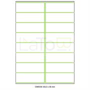 ETICHETTA ADESIVA A4 APPTAC BIANCA FORMATO 103,5x36 mm 100fg