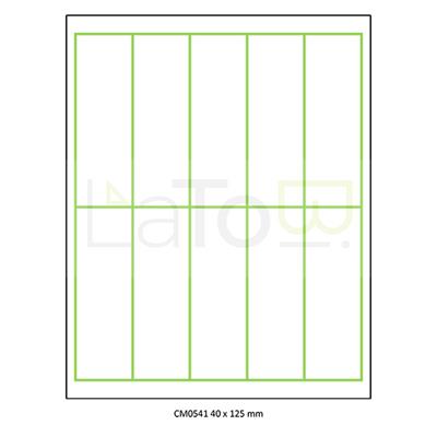 ETICHETTA ADESIVA A4 APPTAC BIANCA FORMATO 40x125 mm 100fg