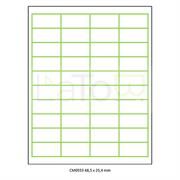 ETICHETTA ADESIVA A4 APPTAC BIANCA FORMATO 48,5x25,4 mm 100fg