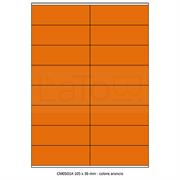 ETICHETTA ADESIVA A4 APPTAC ARANCIO FORMATO 105x36 mm 100fg