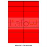 ETICHETTA ADESIVA A4 APPTAC ROSSO FORMATO 105x36 mm 100fg
