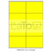 ETICHETTA ADESIVA A4 APPTAC GIALLO FORMATO 105x72 mm 100fg