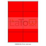 ETICHETTA ADESIVA A4 APPTAC ROSSO FORMATO 105x72 mm 100fg