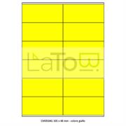 ETICHETTA ADESIVA A4 APPTAC GIALLO FORMATO 105x48 mm 100fg