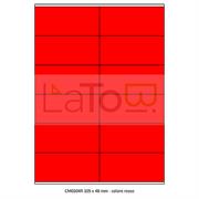 ETICHETTA ADESIVA A4 APPTAC ROSSO FORMATO 105x48 mm 100fg