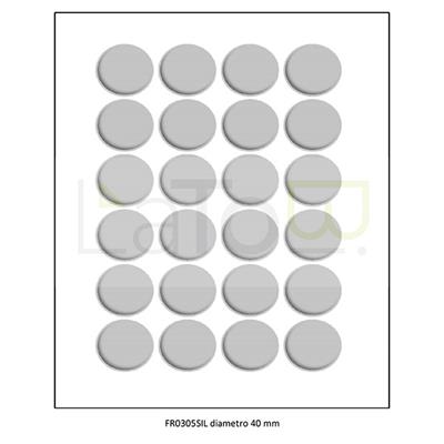 ETICHETTA ADESIVA A4 APPTAC ARGENTO DIAMETRO 40 mm 100fg