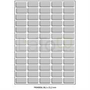 ETICHETTA ADESIVA A4 APPTAC ARGENTO FORMATO 38,1x21,2mm 100fg