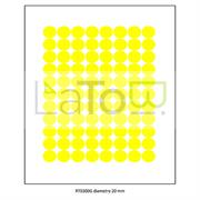 ETICHETTA ADESIVA A4 APPTAC GIALLO DIAMETRO 20 mm 100fg