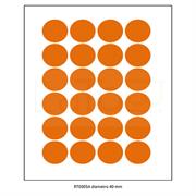 ETICHETTA ADESIVA A4 APPTAC ARANCIO DIAMETRO 40 mm 100fg
