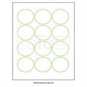 ETICHETTA ADESIVA A4 APPTAC BIANCA DIAMETRO 60 mm 100fg