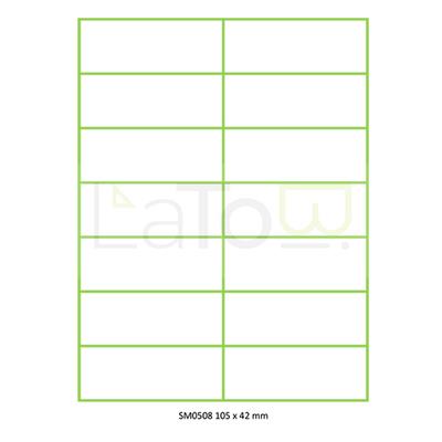 ETICHETTA ADESIVA A4 APPTAC BIANCA FORMATO 105x42 mm 100fg