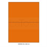 ETICHETTA ADESIVA A4 APPTAC ARANCIO FORMATO 210x148,5 mm 100fg