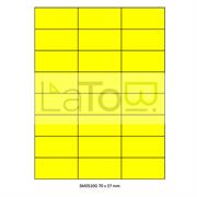 ETICHETTA ADESIVA A4 APPTAC GIALLO FORMATO 70x37 mm 100fg