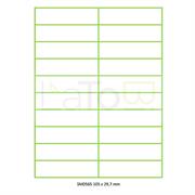 ETICHETTA ADESIVA A4 APPTAC BIANCA FORMATO 105x29,7 mm 100fg