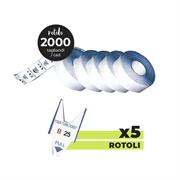 ROTOLO ELIMINACODE ALFANUMERICO DA 2000 TAGLIANDI CON BORDI BLU