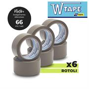 NASTRO DA IMBALLO SILENZIOSO W-TAPE 50mm X 66m AVANA 50µm