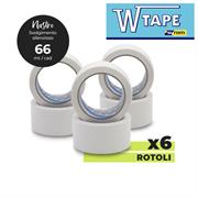 NASTRO DA IMBALLO SILENZIOSO W-TAPE 50mm X 66m BIANCO 50µm