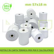 ROTOLO TERMICO BIANCO PER POS 57mm x 18m ANIMA 12mm