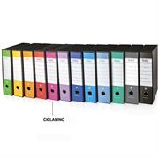 DOSSIER CON CUSTODIA NERO& PROTOCOLLO DORSO 8 CICLAMINO