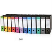 DOSSIER CON CUSTODIA NERO& PROTOCOLLO DORSO 8 FUXIA