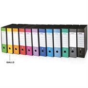 DOSSIER CON CUSTODIA NERO& PROTOCOLLO DORSO 8 GIALLO