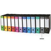 DOSSIER CON CUSTODIA NERO& PROTOCOLLO DORSO 8 GRIGIO