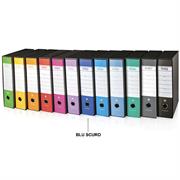 DOSSIER CON CUSTODIA NERO& COMMERCIALE DORSO 8 BLU SCURO