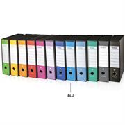 DOSSIER CON CUSTODIA NERO& PROTOCOLLO DORSO 5 BLU