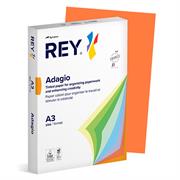 CARTA COLORATA ARANCIO INTENSO REY ADAGIO A3 80 GRAMMI 500 FOGLI