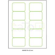 ETICHETTA ADESIVA A4 APPTAC BIANCA FORMATO 70x52 mm 100fg