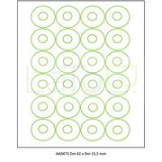 ETICHETTA ADESIVA A4 APPTAC BIANCA DIAMETRO 42x15,5 mm 100fg